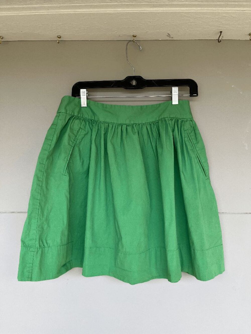 Banana Republic Cotton Poplin A-Line Skirt Pockets Summer Size 12 Y2K